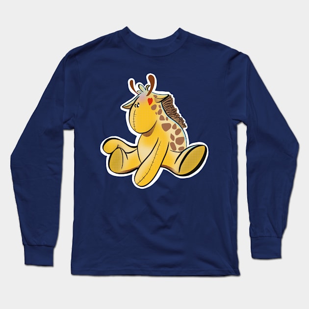 Giraffe cartoon Long Sleeve T-Shirt by TimothyPritchard